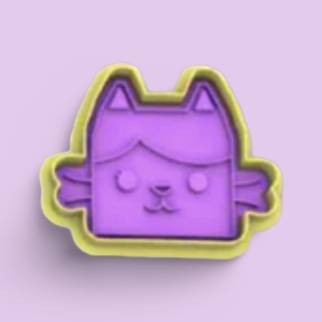 Gabby's Dollhouse cookie cutter with stamp