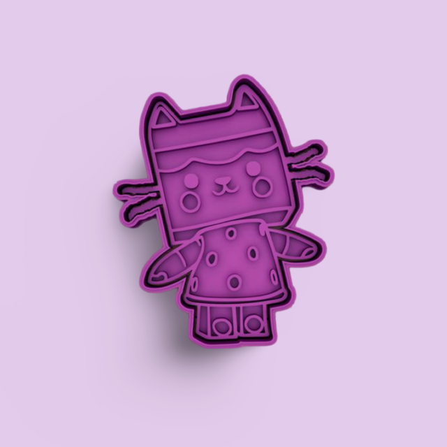 Gabby's Dollhouse cookie cutter with stamp