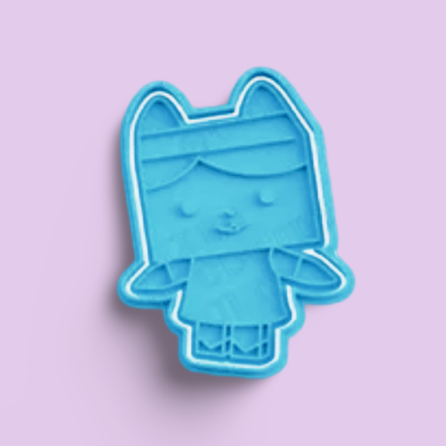 Gabby's Dollhouse cookie cutter with stamp