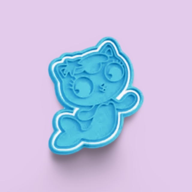 Gabby's Dollhouse cookie cutter with stamp