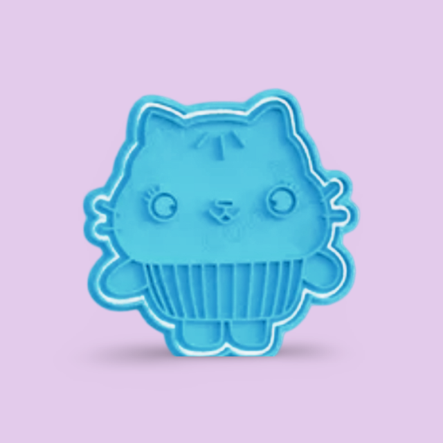 Gabby's Dollhouse cookie cutter with stamp