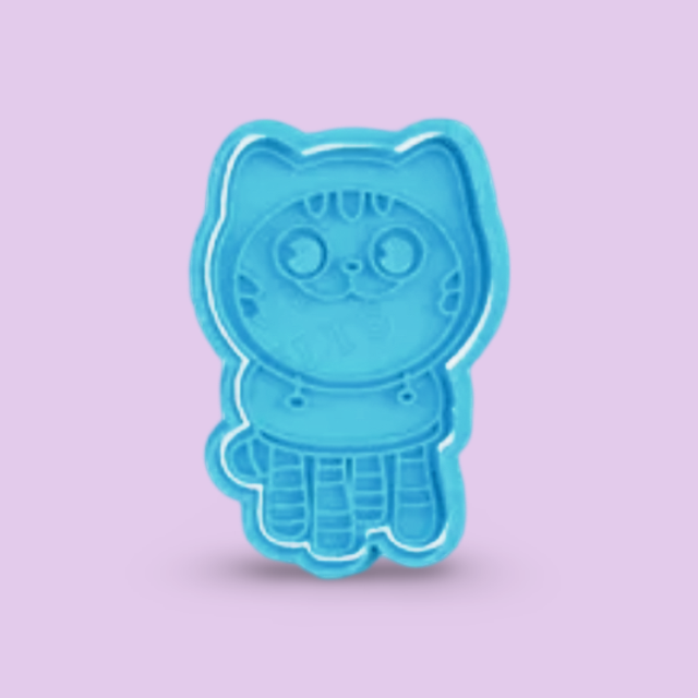 Gabby's Dollhouse cookie cutter with stamp