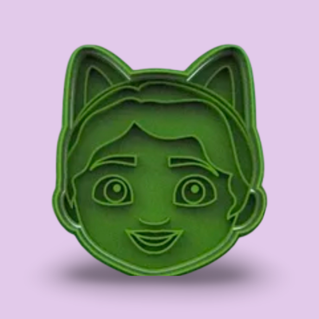 Gabby's Dollhouse cookie cutter with stamp