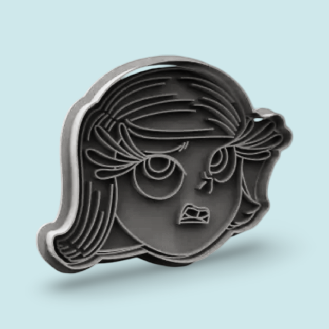 INSIDE OUT - Disgust cookie cutter with stamp