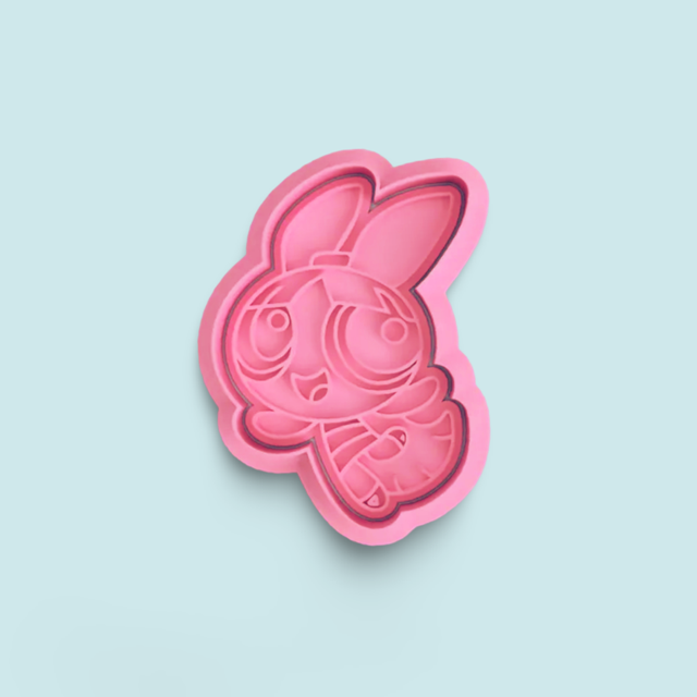 Power Puff cookie cutter with stamp