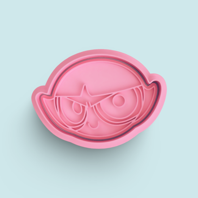 Power Puff cookie cutter with stamp