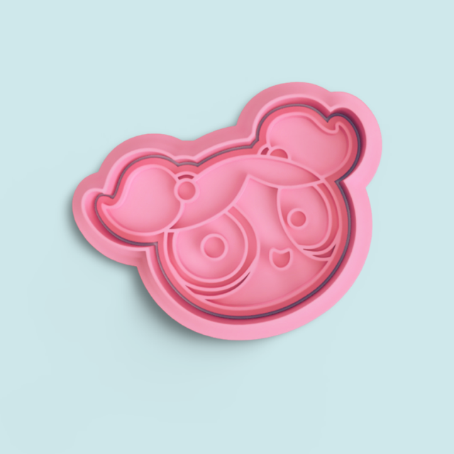 Power Puff cookie cutter with stamp