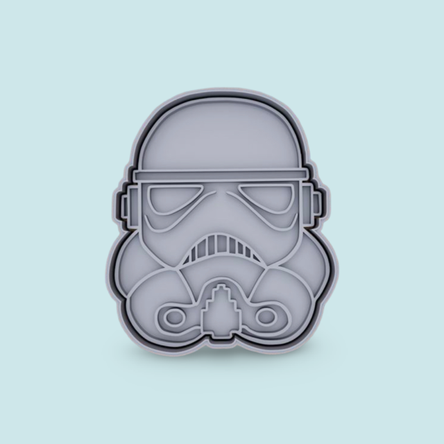 Star Wars cookie cutter with stamp