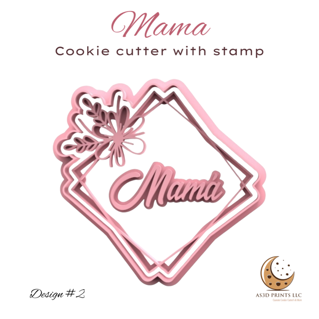 Mama cookie cutter with stamp