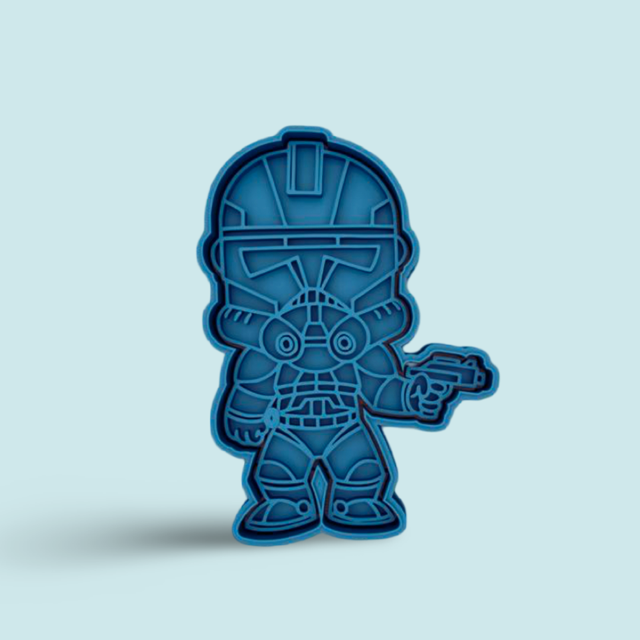 Star Wars cookie cutter with stamp
