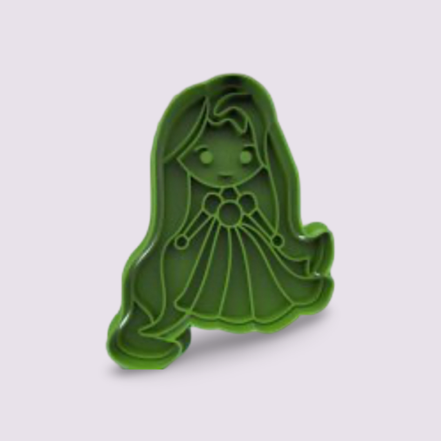 Rapunzel cookie cutter with stamp
