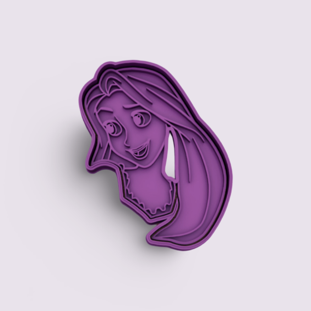 Rapunzel cookie cutter with stamp