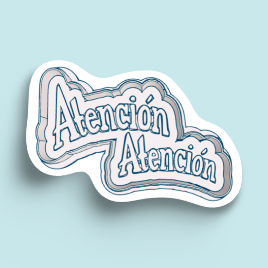 Atencion Atencion cookie cutter with stamp
