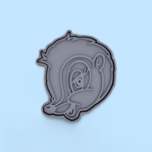 Bambi - Flower cookie cutter with stamp