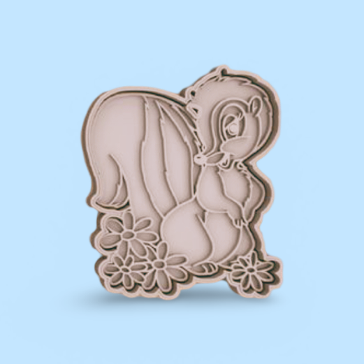 Bambi cookie cutter with stamp