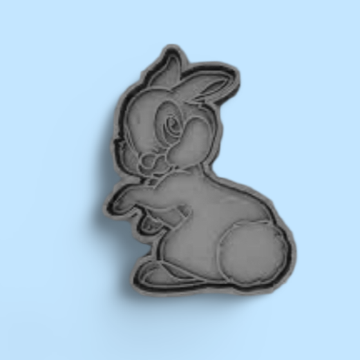 Bambi cookie cutter with stamp
