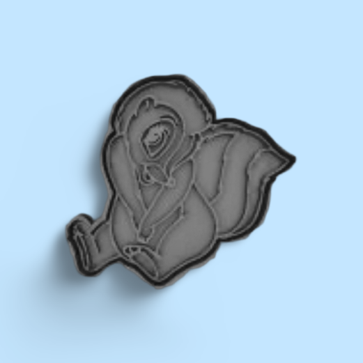 Bambi cookie cutter with stamp