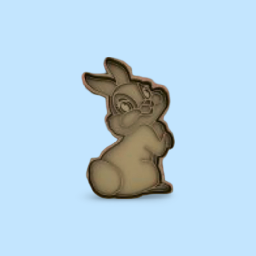 Bambi cookie cutter with stamp