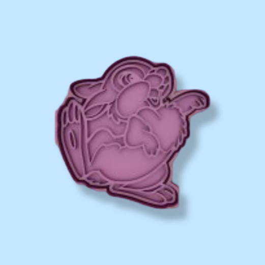 Bambi cookie cutter with stamp