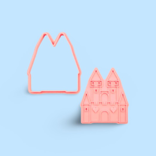 Cinderella cookie cutter with stamp