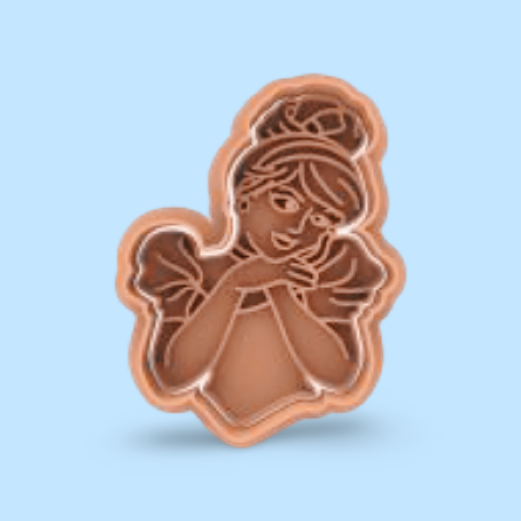 Cinderella cookie cutter with stamp