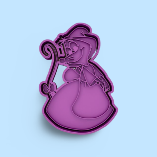Cinderella cookie cutter with stamp