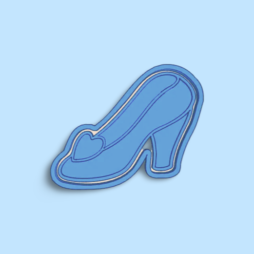 Cinderella cookie cutter with stamp