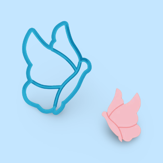 Butterfly cookie cutter with stamp