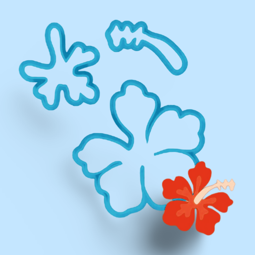 Hawaiian Flower cutter fondant