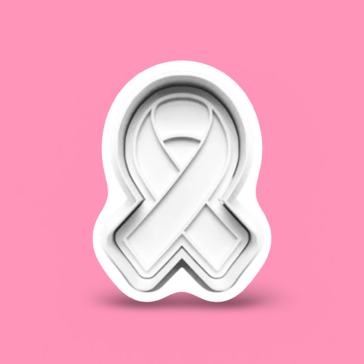 Breast Cancer cookie cutter with stamp