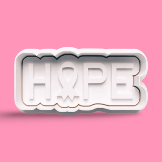 Breast Cancer cookie cutter with stamp