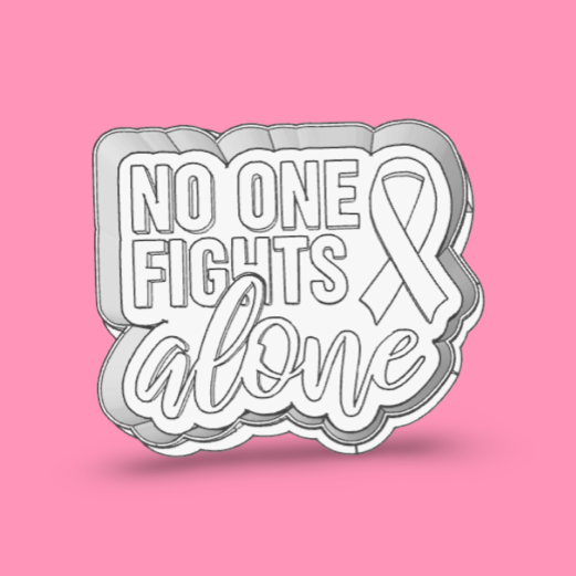 Breast Cancer cookie cutter with stamp