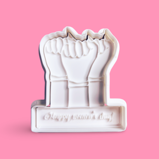 Happy Woman's day ! cookie cutter with stamp