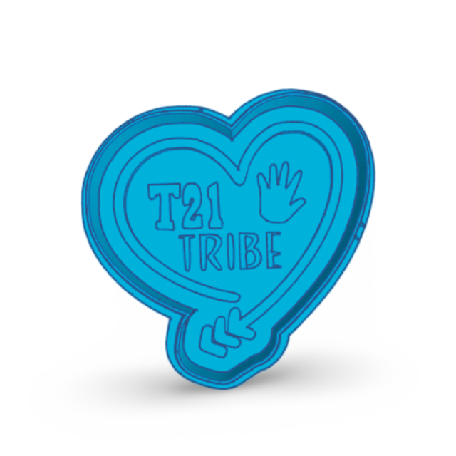 Syndrome Down day cookie cutter with stamp