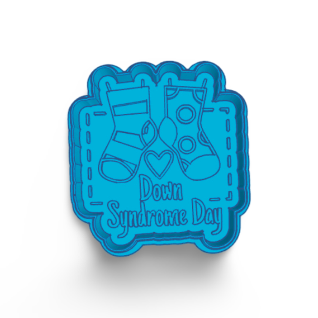 Syndrome Down day cookie cutter with stamp
