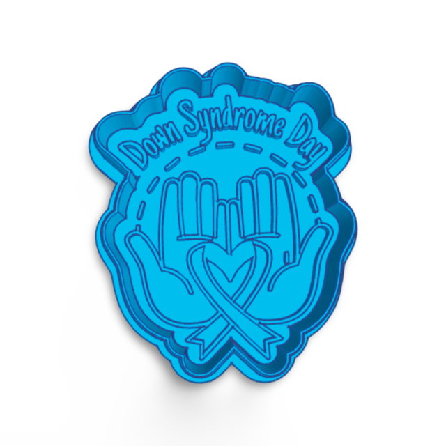Syndrome Down day cookie cutter with stamp