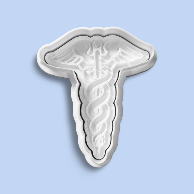 Medical Logo cookie cutter with stamp