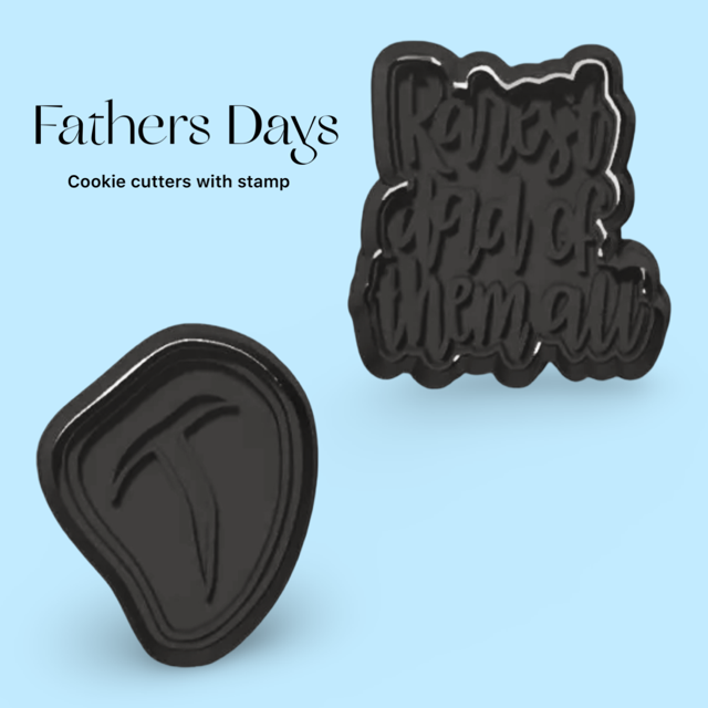 Rarest dad of them all Set 2 cookie cutter with stamp