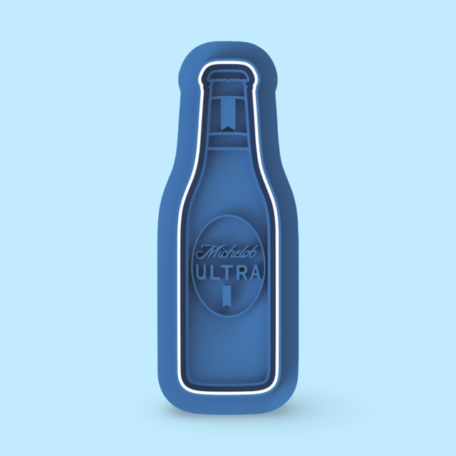 Michael Ultra Beer cookie cutter with stamp