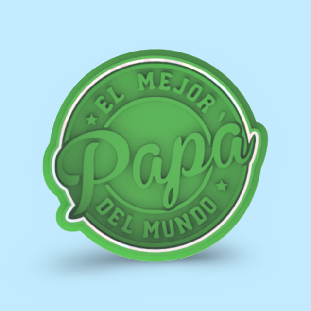 El mejor Papa del mundo cookie cutter with stamp
