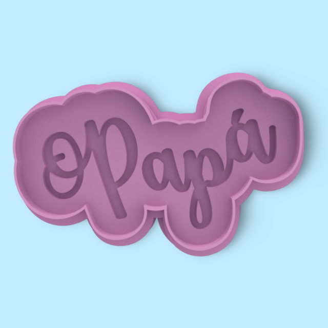 Papa cookie cutter with embosser