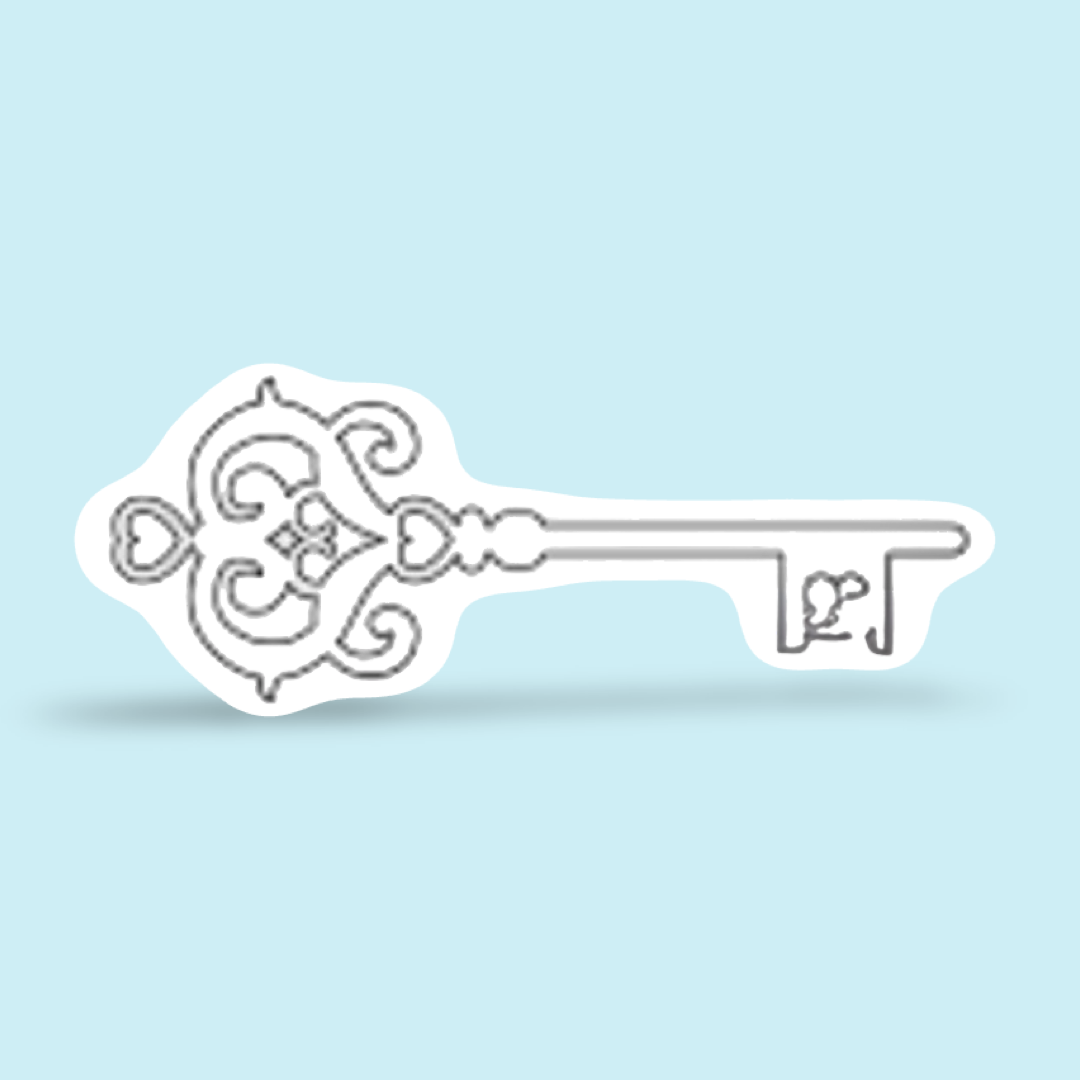 KEY cookie cutter with stamp