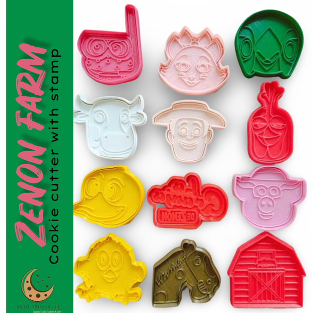 Zenon Farm cookie cutter with stamp