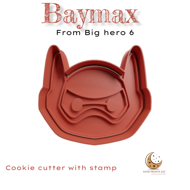 Baymax cookie cutter with stamp
