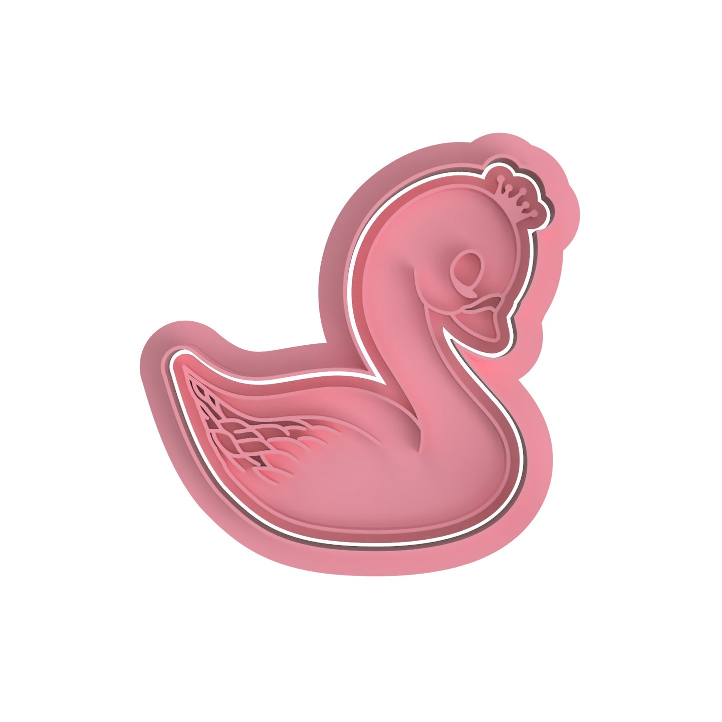Swan Princess cookie cutter with stamp