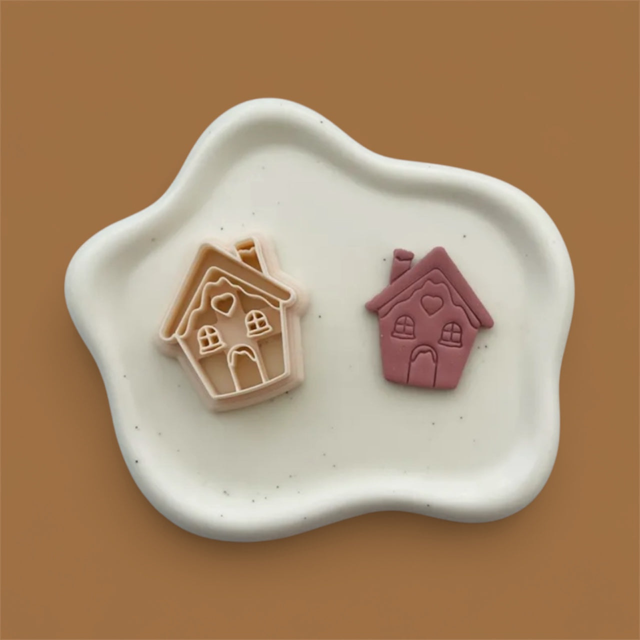 Gingerbread House polymer clay cutter