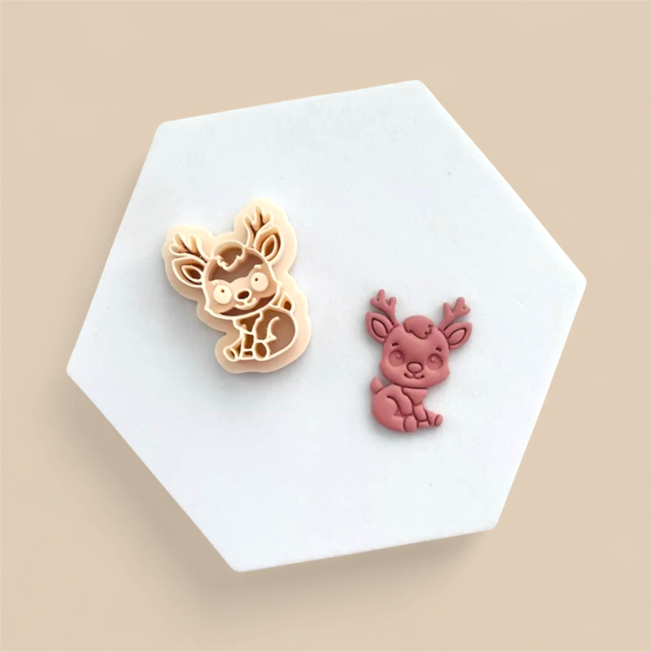 Reindeer polymer clay cutter