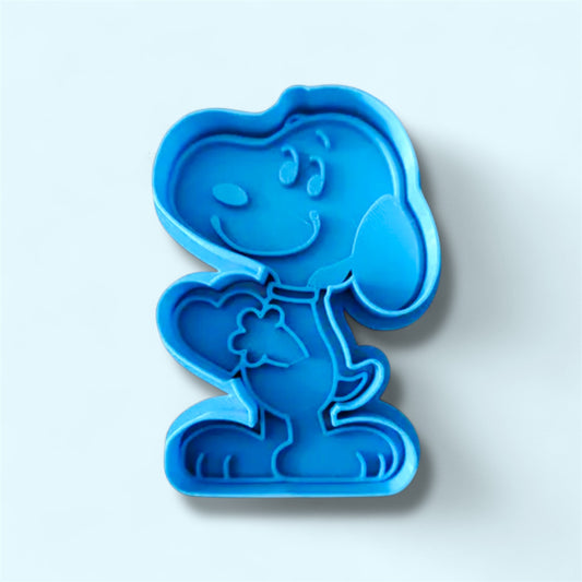 Snoopy cookie cutter with stamp