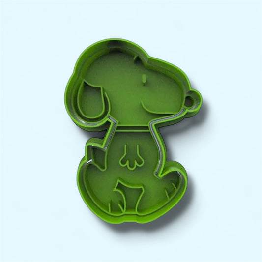 Snoopy cookie cutter with stamp