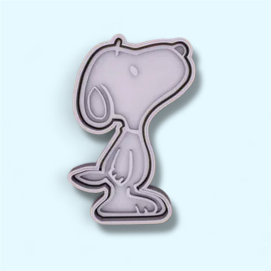 Snoopy cookie cutter with stamp